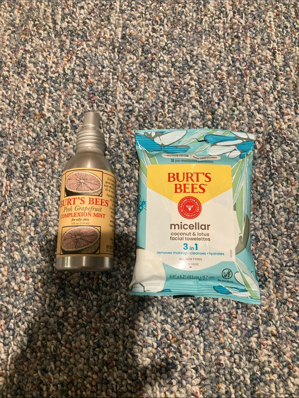 Burt's Bees Pink Grapefruit Complexion Mist -Discontinued- & Face Towelettes